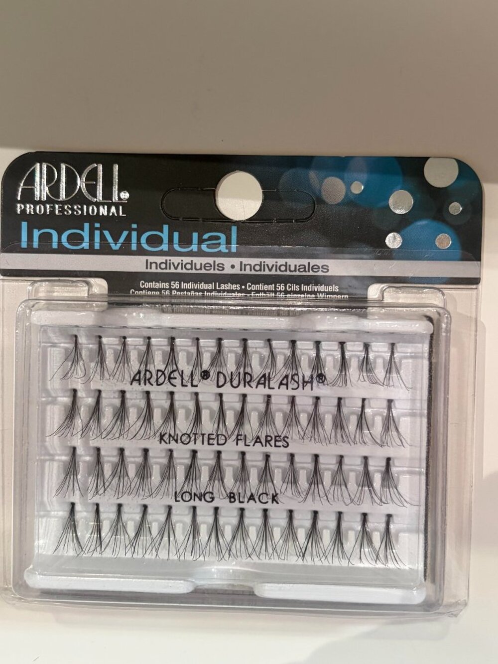 Bundle of Ardell Individual lashes Knotted Flares Long Black with Glue
